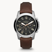  Shop Authentic Fossil Grant Chronograph Black Dial Brown Leather Strap Watch for Men - FS4813 - Luxxuri