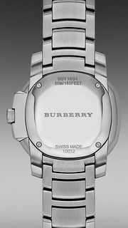  Shop Authentic Burberry The Britain Diamonds Mother of Pearl Dial Silver Steel Strap Watch for Women - BBY1804 - Luxxuri