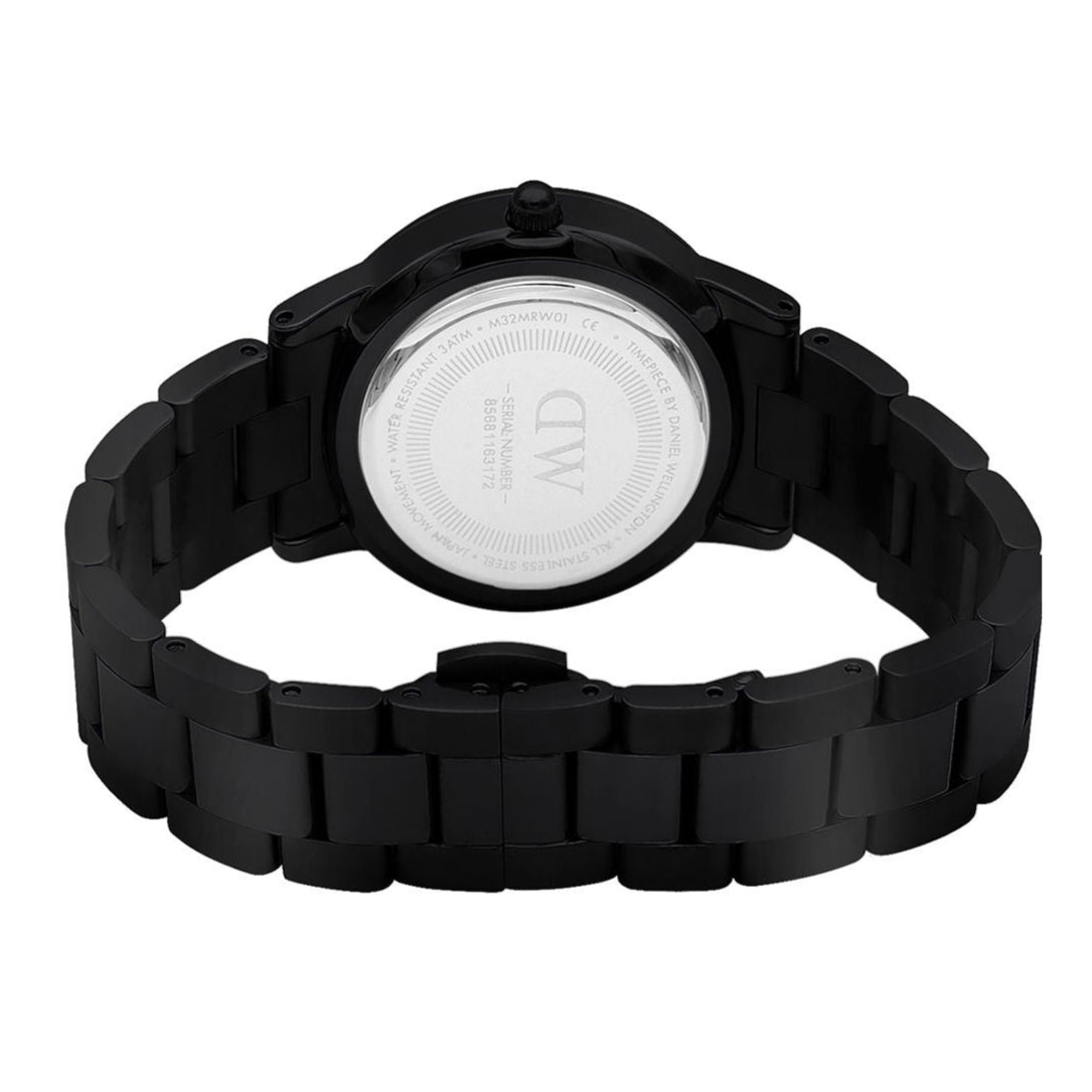  Shop Authentic Daniel Wellington Iconic Link Ceramic Black Dial Black Steel Strap Watch For Women - DW00100414 - Luxxuri