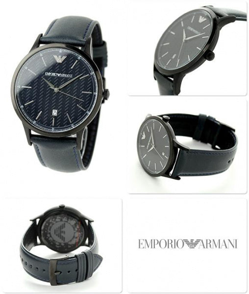  Shop Authentic Emporio Armani Renato Blue Dial Blue Leather Strap Watch For Men - AR2479 - Luxxuri