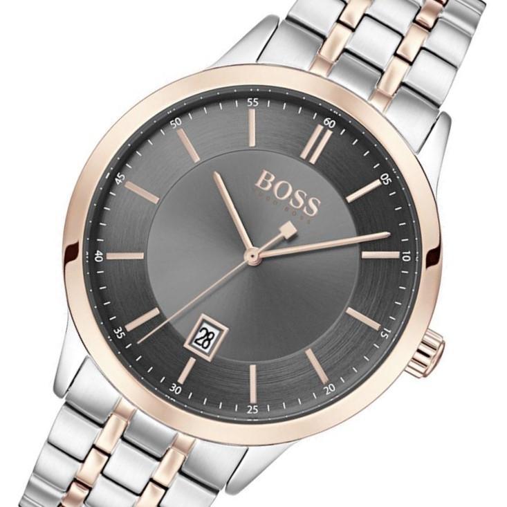  Shop Authentic Hugo Boss Classic Grey Dial Two Tone Steel Strap Watch for Men - 1513688 - Luxxuri