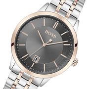 Shop Authentic Hugo Boss Classic Grey Dial Two Tone Steel Strap Watch for Men - 1513688 - Luxxuri