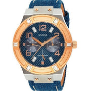  Shop Authentic Guess Jet Setter Analog Blue Dial Blue Denim Strap Watch For Women - W0289L1 - Luxxuri