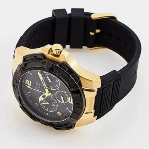  Shop Authentic Guess Genesis Chronograph Black Dial Black Silicone Strap Watch For Men - GW0100G1 - Luxxuri
