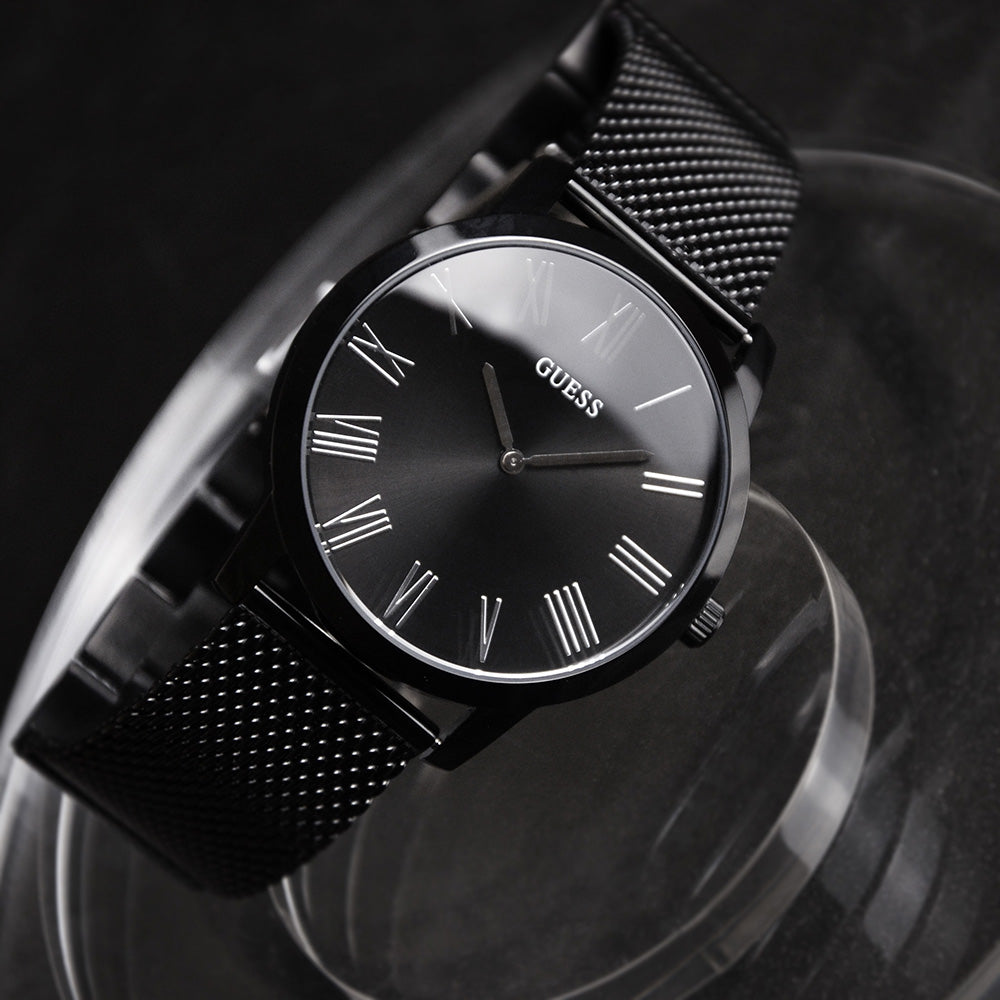  Shop Authentic Guess Richmond Black Dial Black Mesh Bracelet Watch for Men - W1263G3 - Luxxuri