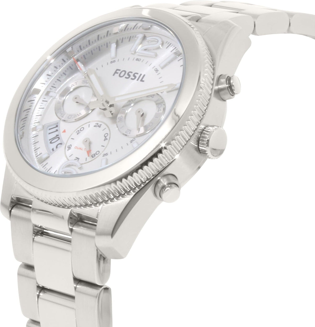  Shop Authentic Fossil Boyfriend Multifunction Silver Dial Silver Steel Strap Watch for Women - ES3883 - Luxxuri