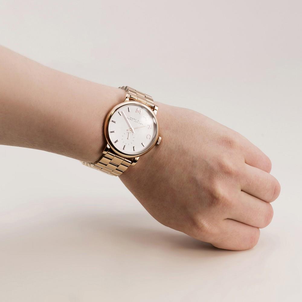  Shop Authentic Marc Jacobs Baker White Dial Rose Gold Steel Strap Watch for Women - MBM3244 - Luxxuri