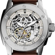  Shop Authentic Fossil Modern Machine Automatic Skeleton White Dial Brown Leather Strap Watch for Women - ME3083 - Luxxuri