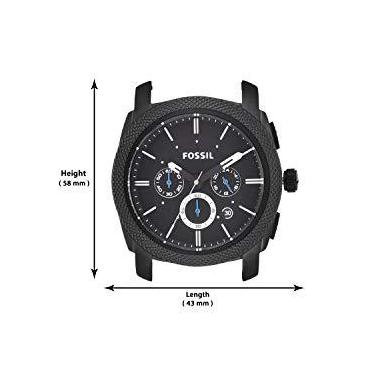  Shop Authentic Fossil Machine Chronograph Black Dial Black Steel Strap Watch for Men - FS4552 - Luxxuri