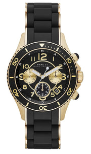  Shop Authentic Marc Jacobs Rock Chronograph Black Dial Black Silicone Strap Watch for Women - MBM2598 - Luxxuri