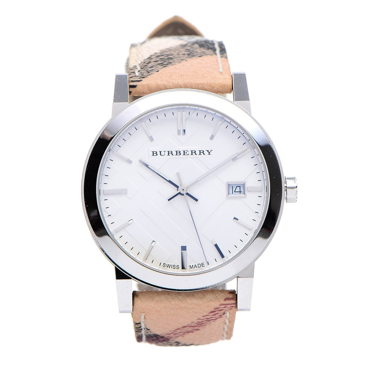  Shop Authentic Burberry The City Silver Dial Brown Leather Strap Watch for Women - BU9025 - Luxxuri