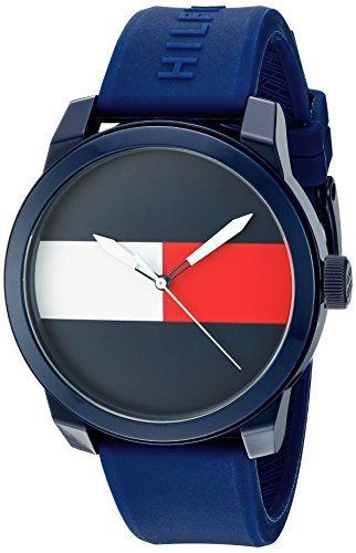  Shop Authentic Tommy Hilfiger Denim Quartz Blue Dial Blue Rubber Strap Watch for Men - 1791322 - Luxxuri