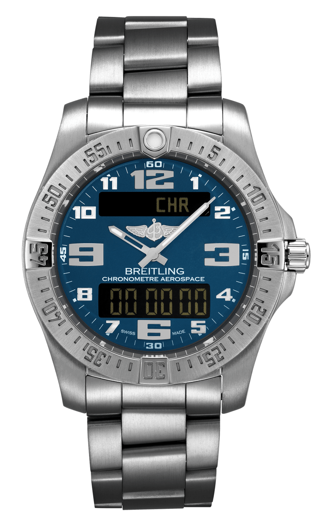  Shop Authentic Breitling Aerospace Evo Blue Dial Silver Steel Strap Watch for Men - E79363101C1E1 - Luxxuri