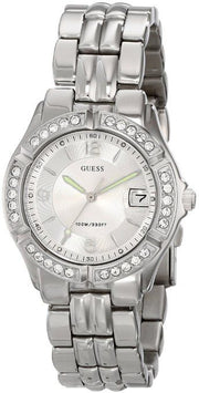  Shop Authentic Guess Water Pro Diamonds Silver Dial Silver Steel Strap Watch For Women - G75511M - Luxxuri