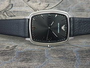  Shop Authentic Emporio Armani Epsilon Quartz Black Dial Black Leather Strap Watch For Men - AR2490 - Luxxuri