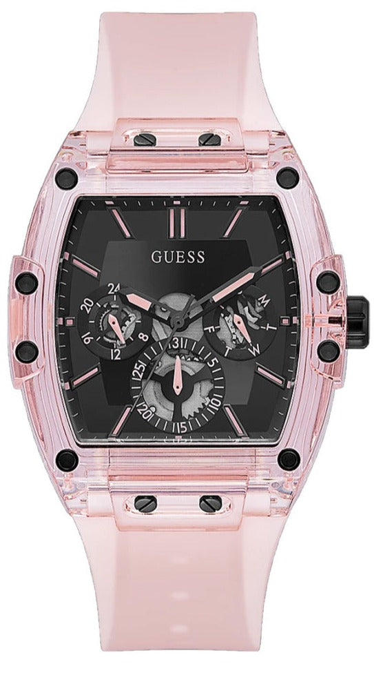  Shop Authentic Guess Sporting Black Dial Pink Rubber Strap Watch for Men - GW0032G1 - Luxxuri