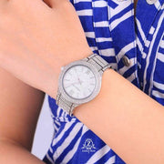  Shop Authentic Michael Kors Kerry Crystal Pave Silver Dial Silver Steel Strap Watch For Women - MK3359 - Luxxuri