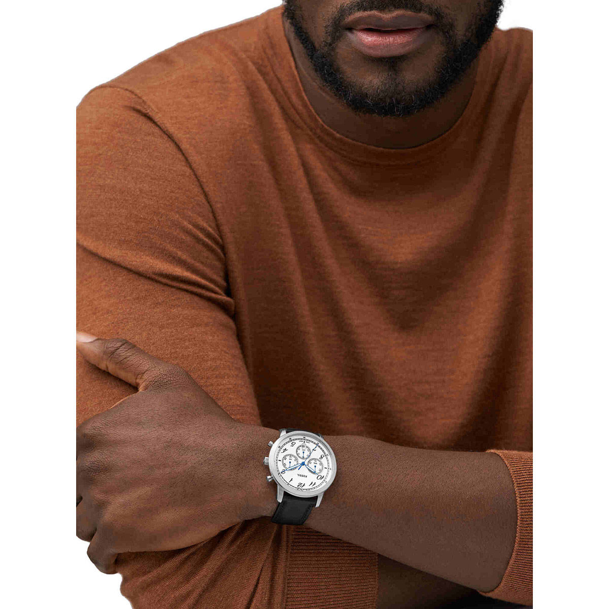  Shop Authentic Fossil Neutra Chronograph White Dial Black Leather Strap Watch for Men - FS6023 - Luxxuri