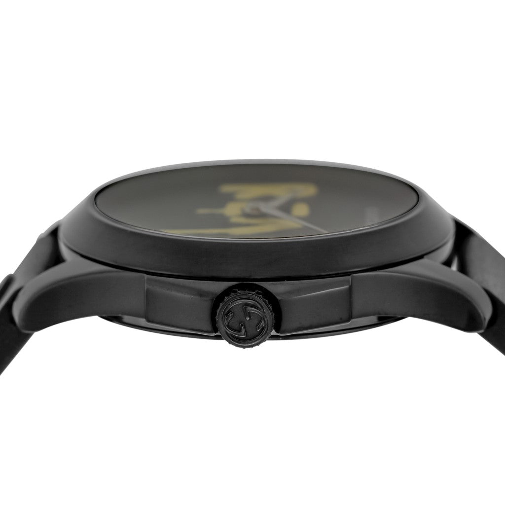  Shop Authentic Gucci G Timeless Ghost Black Dial Black Rubber Strap Unisex Watch - YA1264017 - Luxxuri