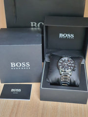  Shop Authentic Hugo Boss Aeroliner Black Dial Silver Steel Strap Watch for Men - 1513181 - Luxxuri