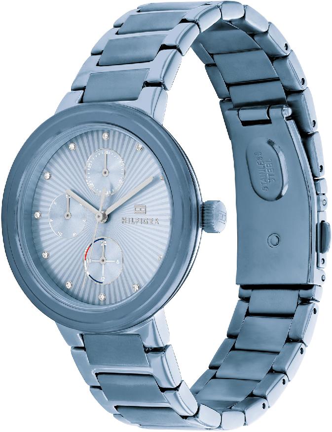  Shop Authentic Tommy Hilfiger Joy Chronograph Blue Dial Blue Steel Strap Watch For Women - 1782535 - Luxxuri