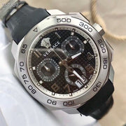  Shop Authentic Versace Dylos Analog Black Dial Black Leather Strap Watch for Men - VQC010015 - Luxxuri