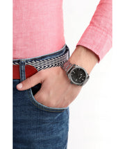 Shop Authentic Fossil Machine Chronograph Black Dial Grey Steel Strap Watch for Men - FS4774 - Luxxuri