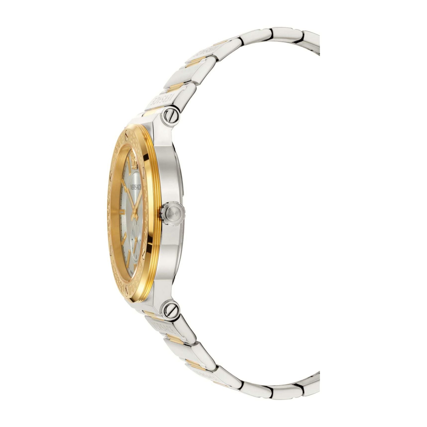  Shop Authentic Versace Greca Silver Dial Two Tone Steel Strap Watch for Men - VEVI00320 - Luxxuri