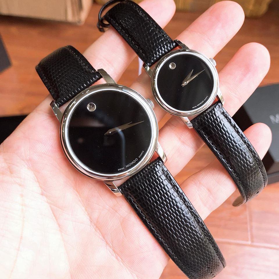  Shop Authentic Movado Museum Black Dial Black Leather Strap Watch For Men - 2100002 - Luxxuri