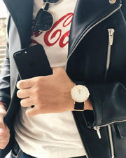  Shop Authentic Daniel Wellington Classic Cornwall White Dial Black Nylon Strap Watch For Men - DW00100257 - Luxxuri