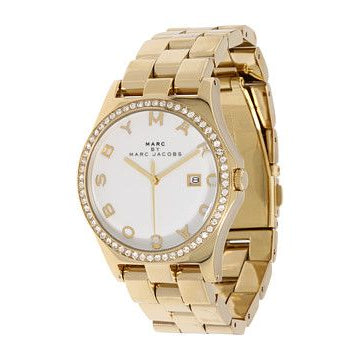 Shop Authentic Marc Jacobs Henry Diamonds White Dial Gold Steel Strap Watch for Women - MBM3045 - Luxxuri