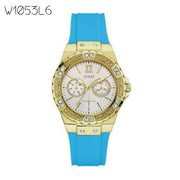  Shop Authentic Guess Limelight Crystal White Dial Light Blue Rubber Strap Watch for Women - W1053L6 - Luxxuri
