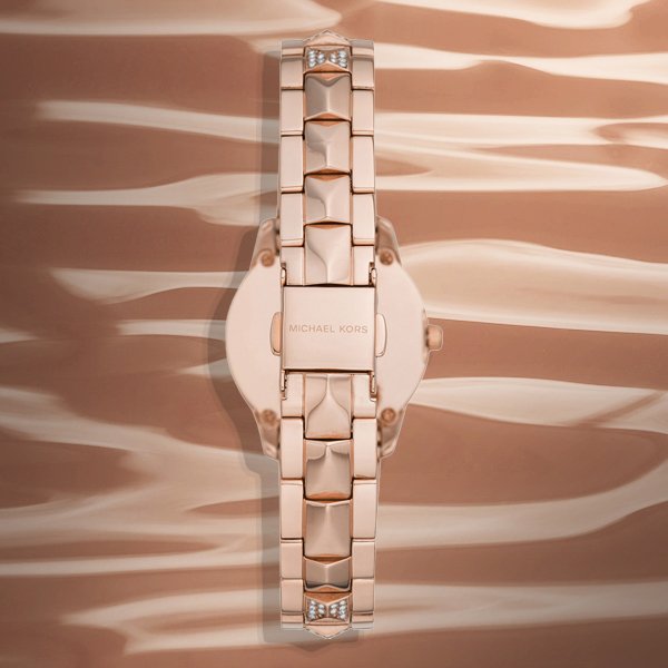  Shop Authentic Michael Kors Runway Mother of Pearl Dial Rose Gold Steel Strap Watch For Women - MK6856 - Luxxuri