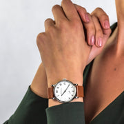  Shop Authentic Marc Jacobs Baker White Dial Brown Leather Strap Watch for Women - MBM1265 - Luxxuri