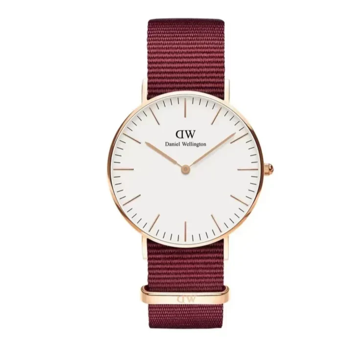  Shop Authentic Daniel Wellington Classic Roselyn White Dial Red NATO Strap Watch For Women - DW00100271 - Luxxuri