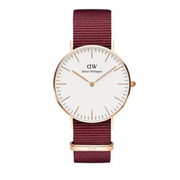  Shop Authentic Daniel Wellington Classic Roselyn White Dial Red NATO Strap Watch For Women - DW00100271 - Luxxuri