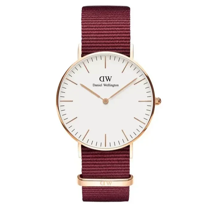  Shop Authentic Daniel Wellington Classic Roselyn White Dial Red NATO Strap Watch For Women - DW00100271 - Luxxuri