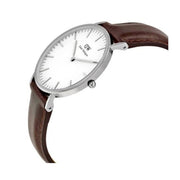  Shop Authentic Daniel Wellington Classic Bristol White Dial Brown Leather Strap Watch For Women - DW00100056 - Luxxuri