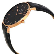  Shop Authentic Daniel Wellington Classic Reading Black Dial Black Leather Strap Watch For Women - DW00100141 - Luxxuri