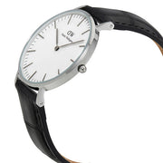  Shop Authentic Daniel Wellington Classic Reading White Dial Black Leather Strap Watch For Women - DW00100058 - Luxxuri