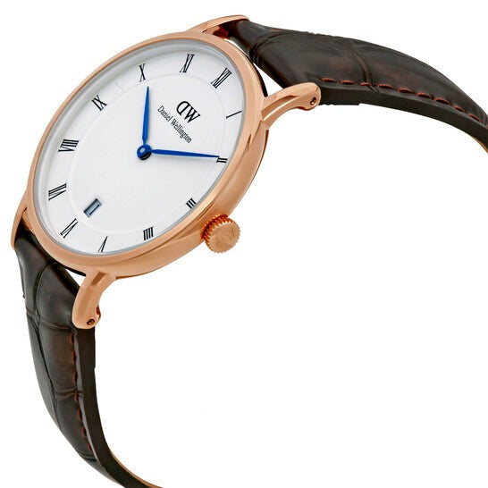  Shop Authentic Daniel Wellington Dapper Sheffield White Dial Black Leather Strap Watch For Men - DW00100092 - Luxxuri
