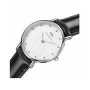  Shop Authentic Daniel Wellington Classy Sheffield White Dial Black Leather Strap Watch For Women - DW00100080 - Luxxuri
