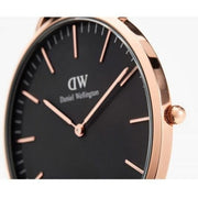  Shop Authentic Daniel Wellington Classic Sheffield Black Dial Black Leather Strap Watch For Men - DW00100127 - Luxxuri