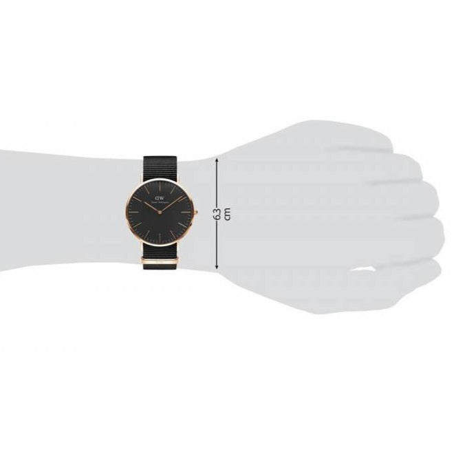  Shop Authentic Daniel Wellington Classic Cornwall Black Dial Black Nylon Strap Watch For Women - DW00100148 - Luxxuri