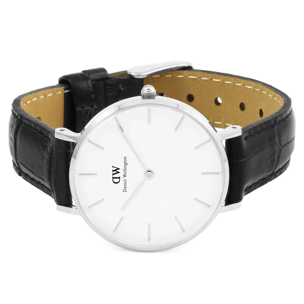  Shop Authentic Daniel Wellington Classic Petite Reading White Dial Black Leather Strap Watch For Women - DW00100185 - Luxxuri