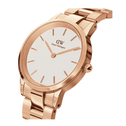  Shop Authentic Daniel Wellington Iconic Link White Dial Rose Gold Steel Strap Watch For Women - DW00100209 - Luxxuri