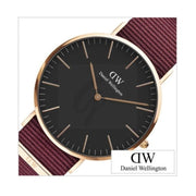  Shop Authentic Daniel Wellington Classic Roselyn Black Dial Maroon Nylon Strap Watch For Women - DW00100269 - Luxxuri