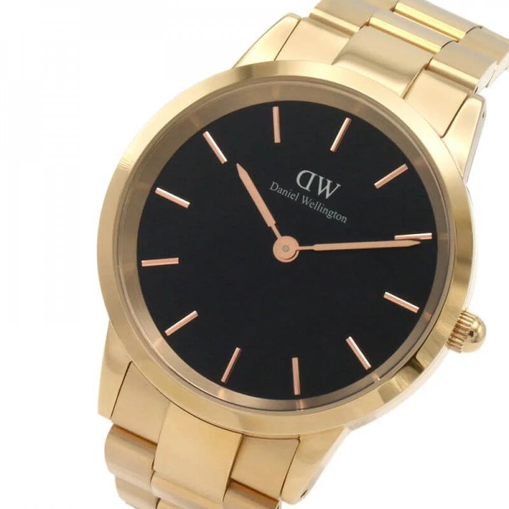  Shop Authentic Daniel Wellington Iconic Link Black Dial Rose Gold Steel Strap Watch For Men - DW00100344 - Luxxuri
