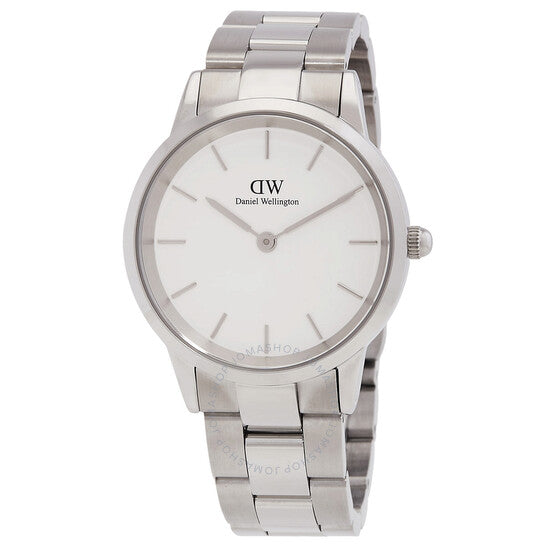  Shop Authentic Daniel Wellington Iconic Link White Dial Silver Steel Strap Watch for Women - DW00100203 - Luxxuri