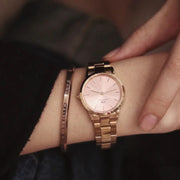  Shop Authentic Daniel Wellington Iconic Link Pink Dial Rose Gold Steel Strap Watch For Women - DW00100333 - Luxxuri
